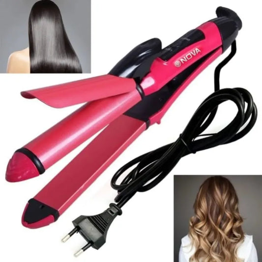 2 In 1 Professional Hair Curler & Hair Straightener